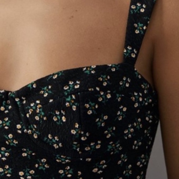 Anthropologie X Hutch Black Floral dress - Picture 5 of 14